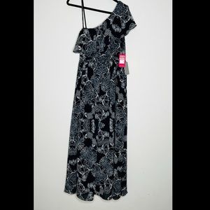 Floral one shoulder long maxi dress